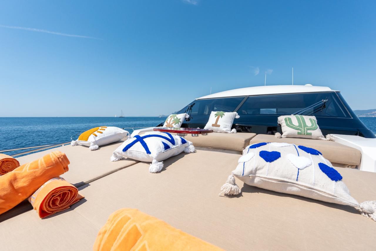 Yacht lounge area